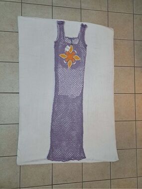 Kimchi Blue Lavender Crochet Maxi Dress / Cover-up - Women's size XS/S